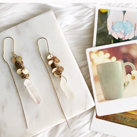 Anthropologie Jewelry - Anthropologie threaded natural stone earrings